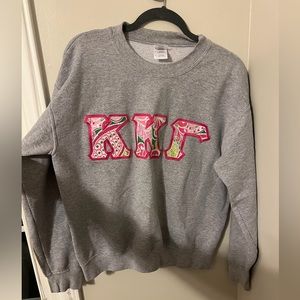 Kappa Kappa Gamma Sorority Sweatshirt Lilly Pulitzer Letters KKG Great Condition